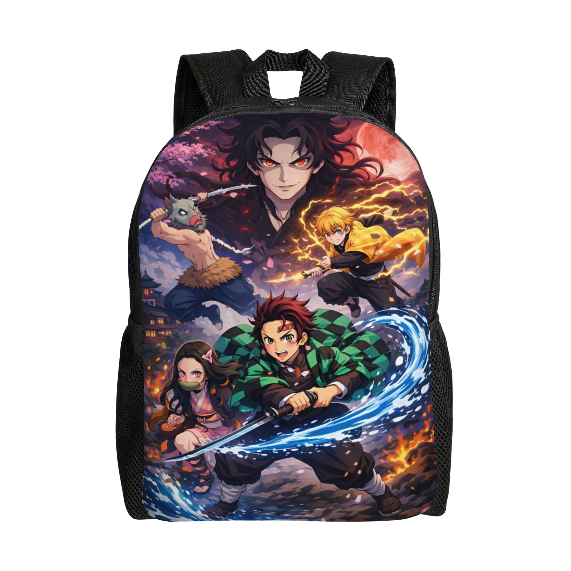 Laptop Accessories Pouch - กระเป๋าเป้สะพายหลังเดินทาง D-Demons Slayers สำหรับผู้หญิงผู้ชาย กระเป๋าใส่หนังสือแล็ปท็อปสำหรับโรงเรียน Kimetsus