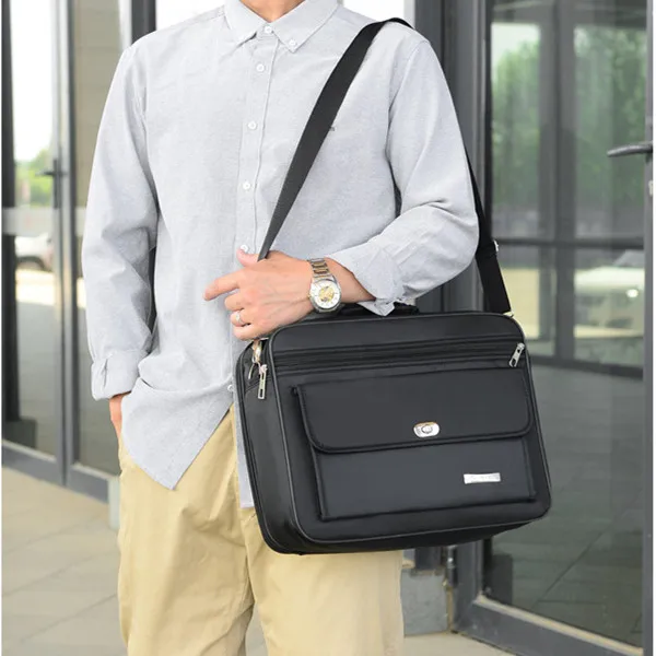 Laptop Accessories Pouch - กระเป๋าเอกสารความจุขนาดใหญ่ Travel Essentials แล็ปท็อปกระเป๋าแนวทแยงการเดินทางเพื่อธุรกิจ Oxford ผ้าเอกสารจัดระเบียบอุปกรณ์เสริม