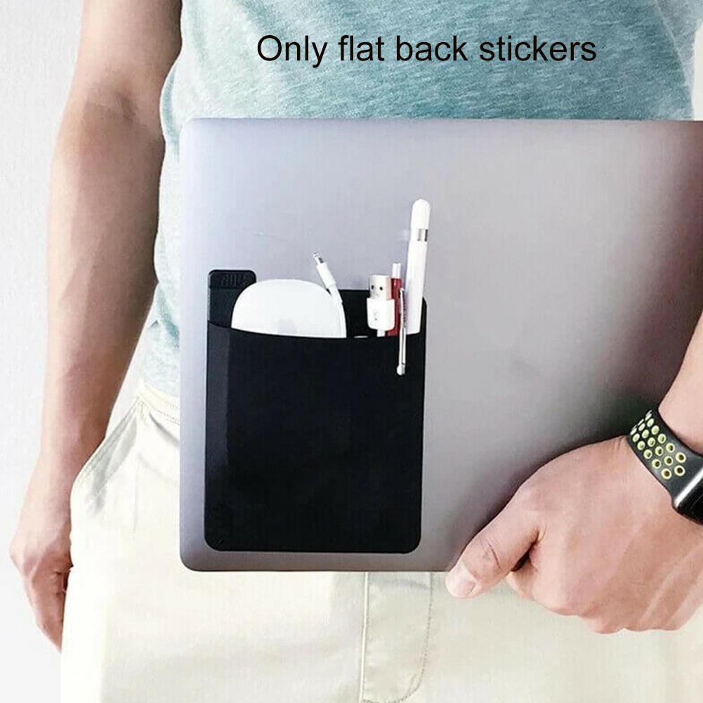 Laptop Accessories Pouch - กระเป๋าเก็บของด้านหลังแล็ปท็อปแบบมีกาวในตัวสำหรับใส่เมาส์ ฮาร์ดไดรฟ์ดิจิทัล ปากกา กระเป๋าใส่ของ อุปกรณ์เสริมแล็ปท็อป