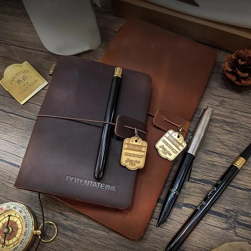 Laptop Accessories Cover - Potentate สมุดสเก็ตช์สีน้ำขนาด200กรัมปกหนังเครซีฮอร์ส100% สมุดไดอารี่สีน้ำสำหรับวาดภาพ