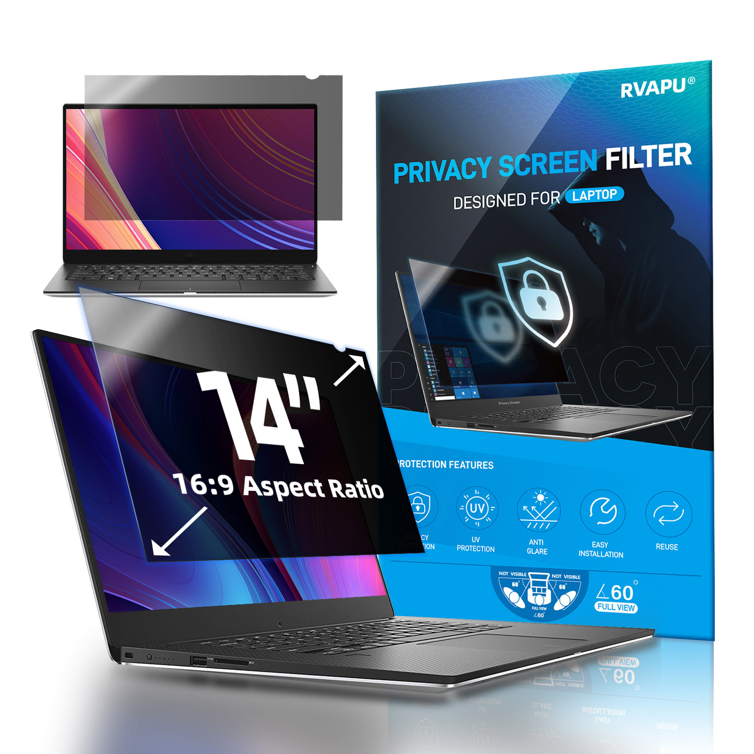 Laptop Accessories Must Have - สําหรับแล็ปท็อป 14 นิ้วความเป็นส่วนตัว Anti-peep/spy ป้องกันหน้าจอแบบถอดได้คอมพิวเตอร์โน้ตบุ๊ค PC