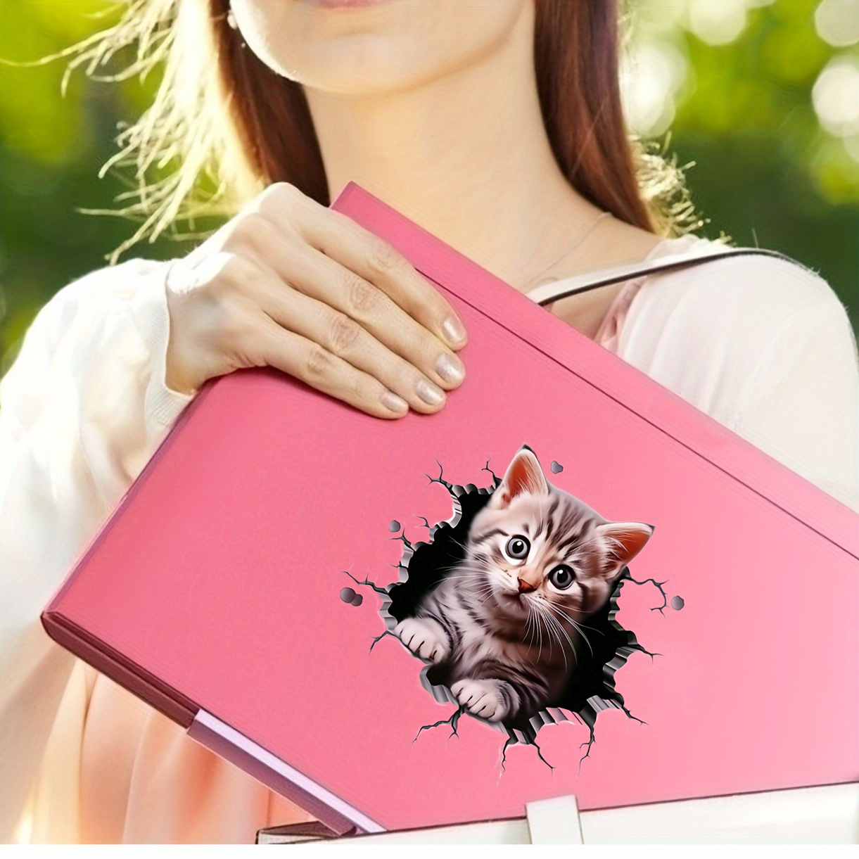 สติ๊กเกอร์ติดรถลายแมวโพลีไวนิล - Laptop Accessories Parts บทวิจารณ์และราคา