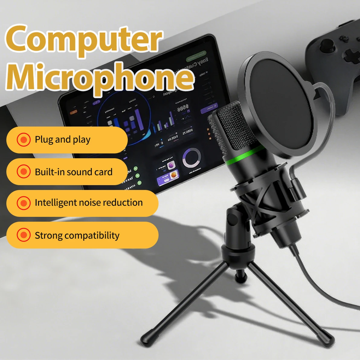 ไมโครโฟนคอนเดนเซอร์แบบมีสาย US - Laptop Accessories Usb บทวิจารณ์และราคา