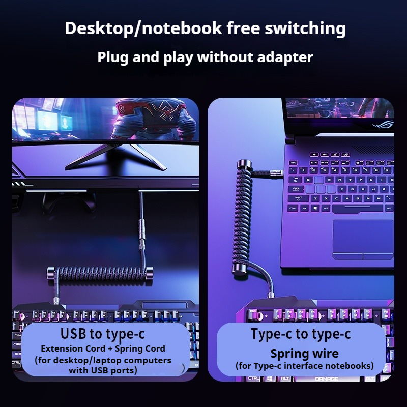 สายคีย์บอร์ดแบบขดยาว 1.2 ม. US - Laptop Accessories Usb บทวิจารณ์และราคา