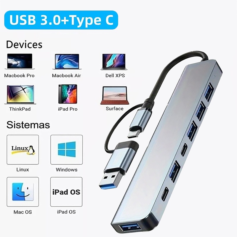 ฮับ USB3.0 2 in 1 7 พอร์ต ชนิด - Laptop Accessories Usb บทวิจารณ์และราคา