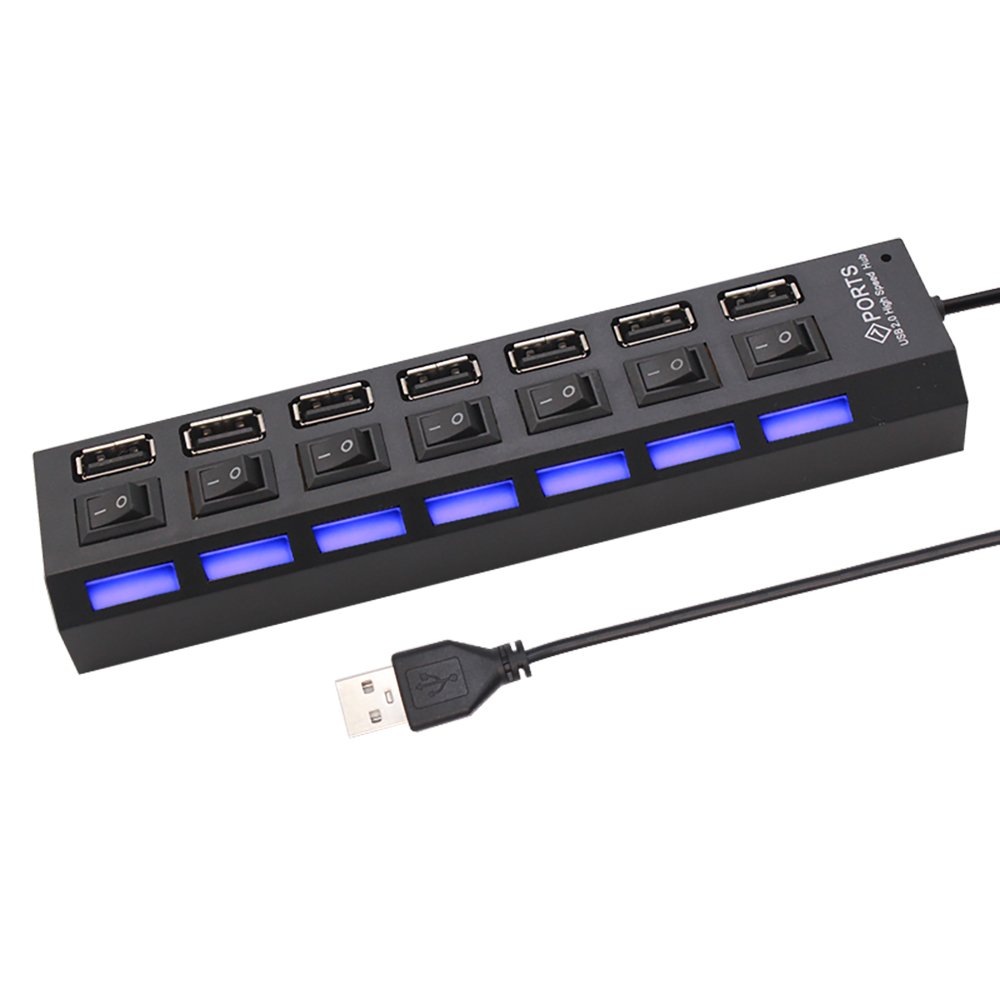 7 พอร์ตยูเอสบี 2.0 ฮับสปลิตเตอ - Laptop Accessories Parts บทวิจารณ์และราคา
