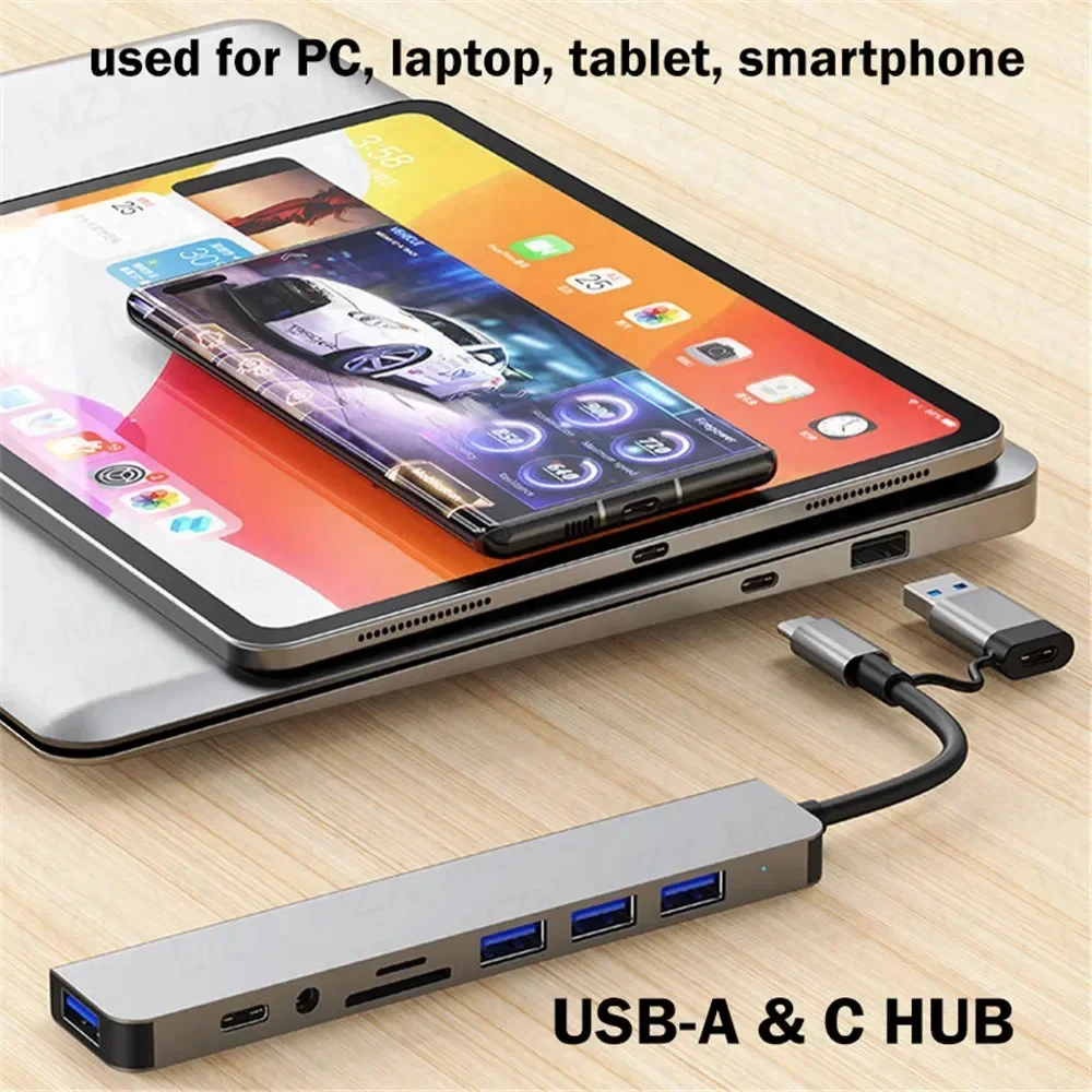 8 In 1 USB C Hub Expander Mult - Laptop Accessories Must Have บทวิจารณ์และราคา